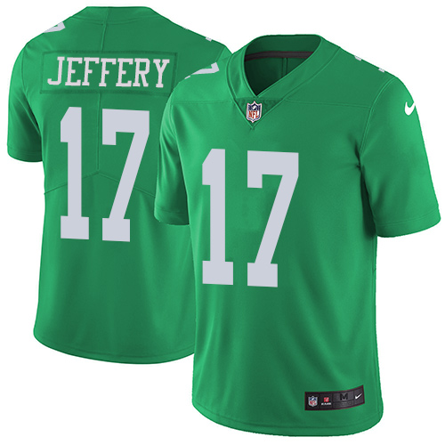 Nike Eagles #17 Alshon Jeffery Green Youth Stitched NFL Limited Rush Jersey